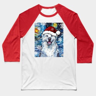 Great Pyrenees Santa Baseball T-Shirt